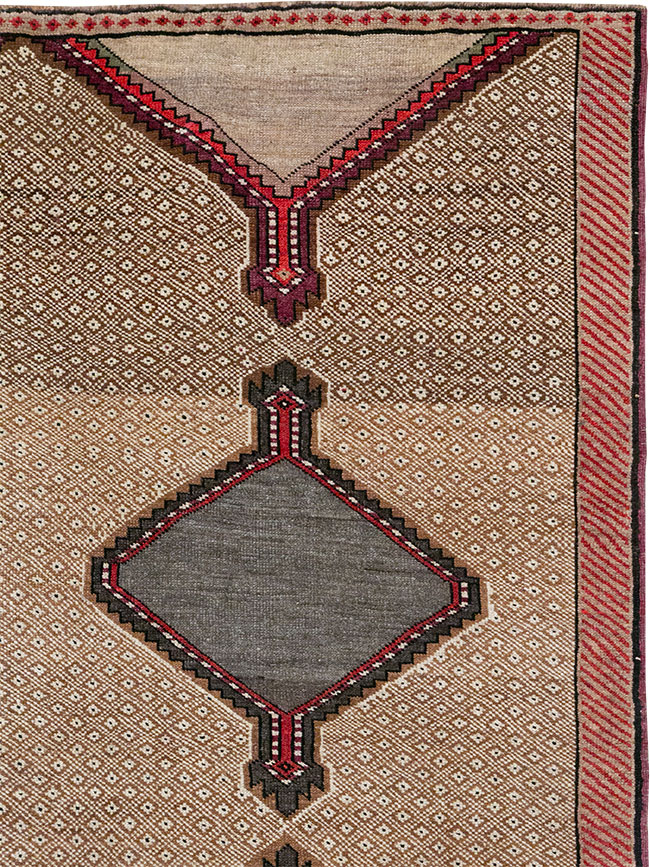 Vintage Turkish Anatolian Wide Gallery Runner, No.33204 - Galerie Shabab