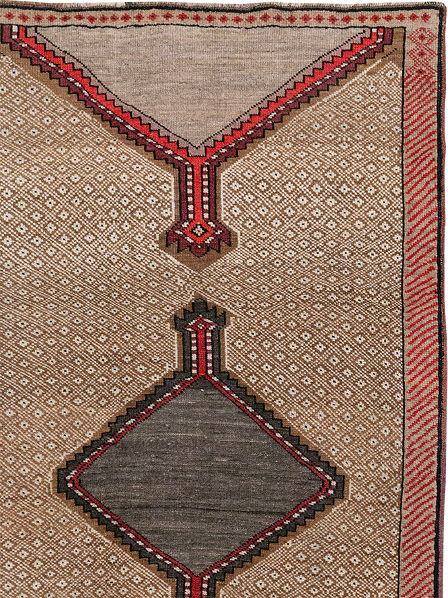 Vintage Turkish Anatolian Wide Gallery Runner, No.33204 - Galerie Shabab