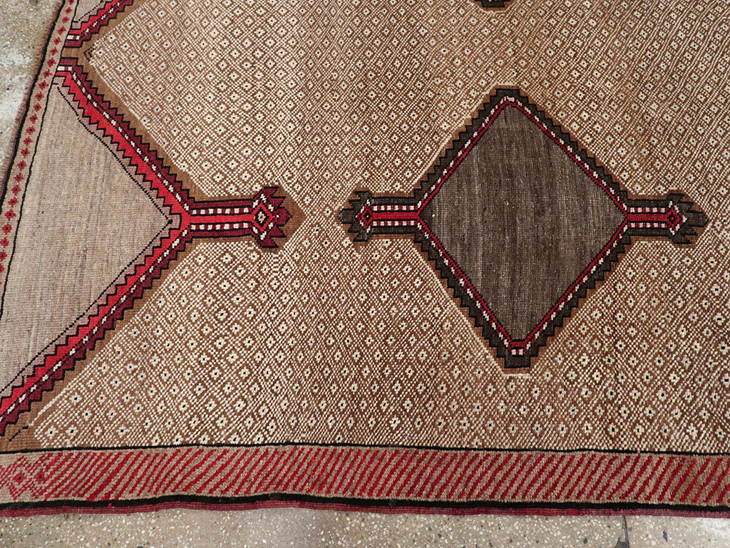 Vintage Turkish Anatolian Wide Gallery Runner, No.33204 - Galerie Shabab