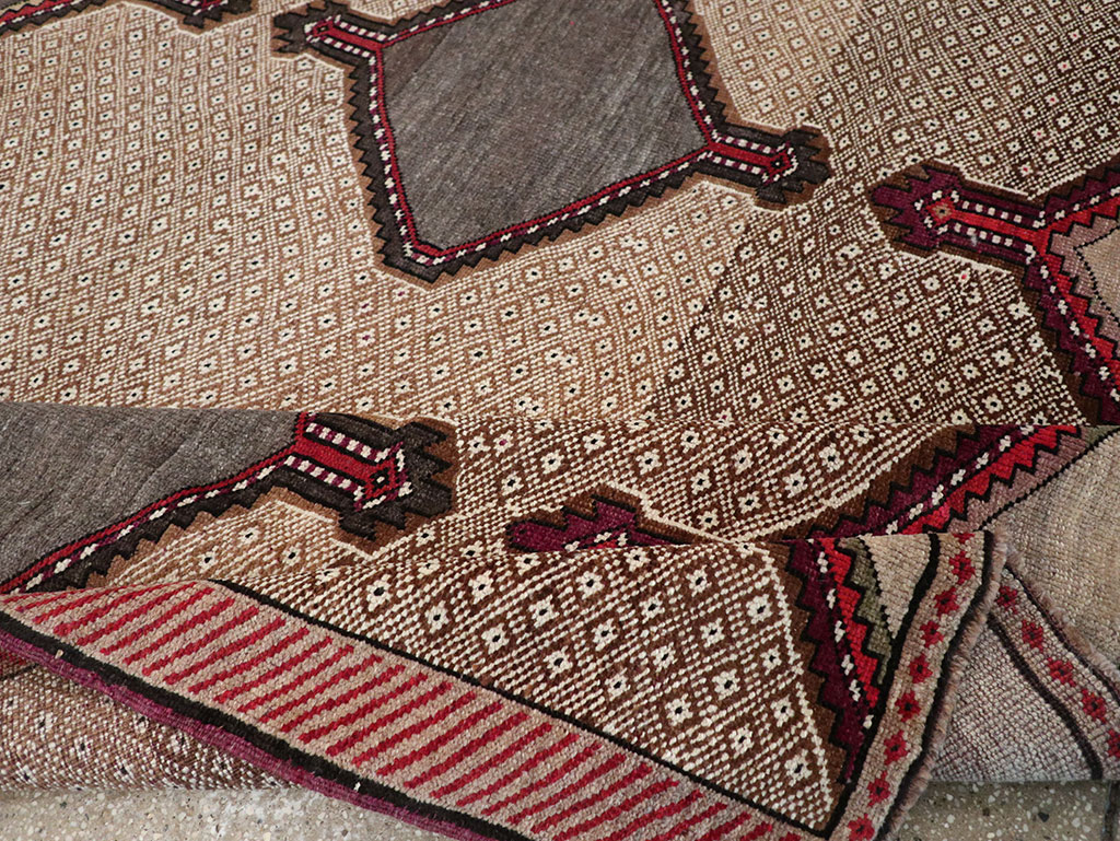 Vintage Turkish Anatolian Wide Gallery Runner, No.33204 - Galerie Shabab
