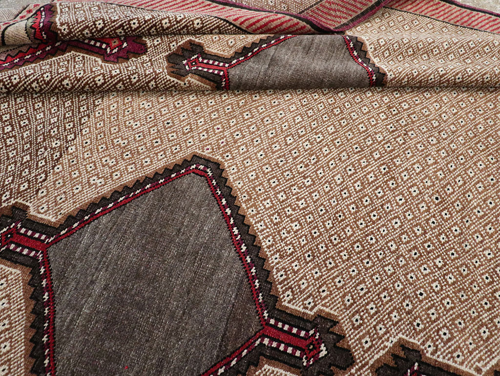 Vintage Turkish Anatolian Wide Gallery Runner, No.33204 - Galerie Shabab