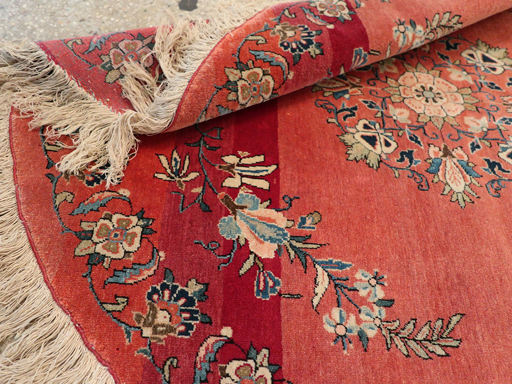 Antique Persian Kerman Round Rug, No.33206 - Galerie Shabab