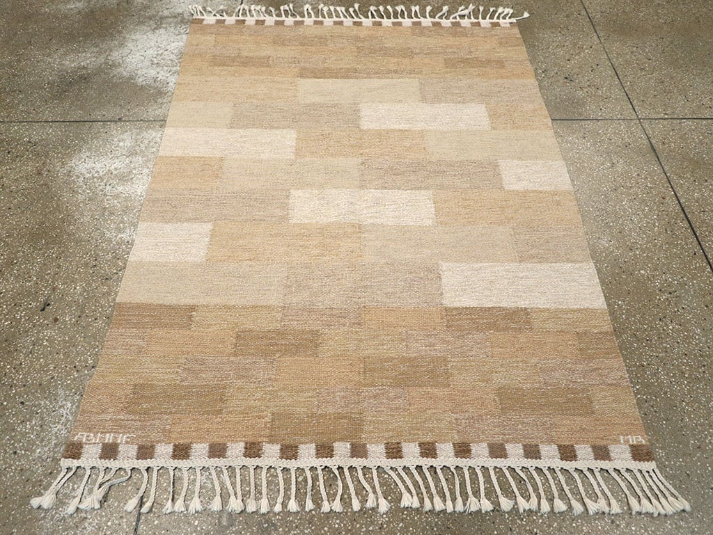 Vintage Swedish Flatweave Kilim Rug, No.33209 - Galerie Shabab