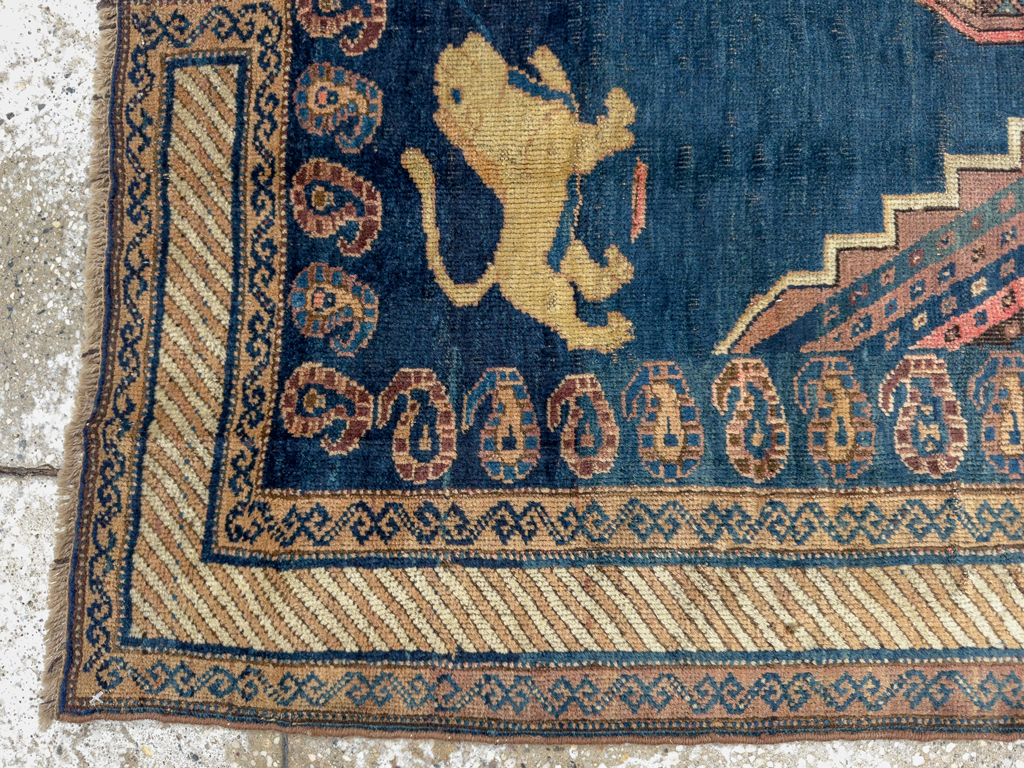 Antique Persian Pictorial Kurdish Saddle Cover, No.33210 - Galerie Shabab