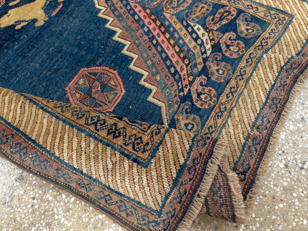 Antique Persian Pictorial Kurdish Saddle Cover, No.33210 - Galerie Shabab