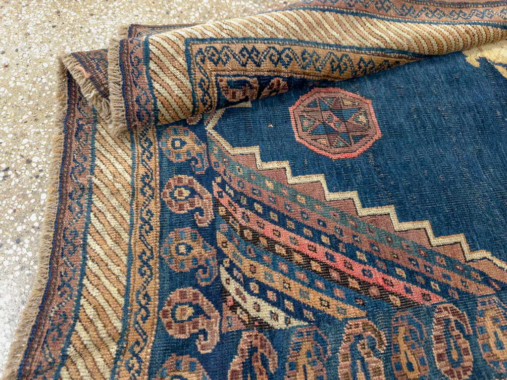 Antique Persian Pictorial Kurdish Saddle Cover, No.33210 - Galerie Shabab