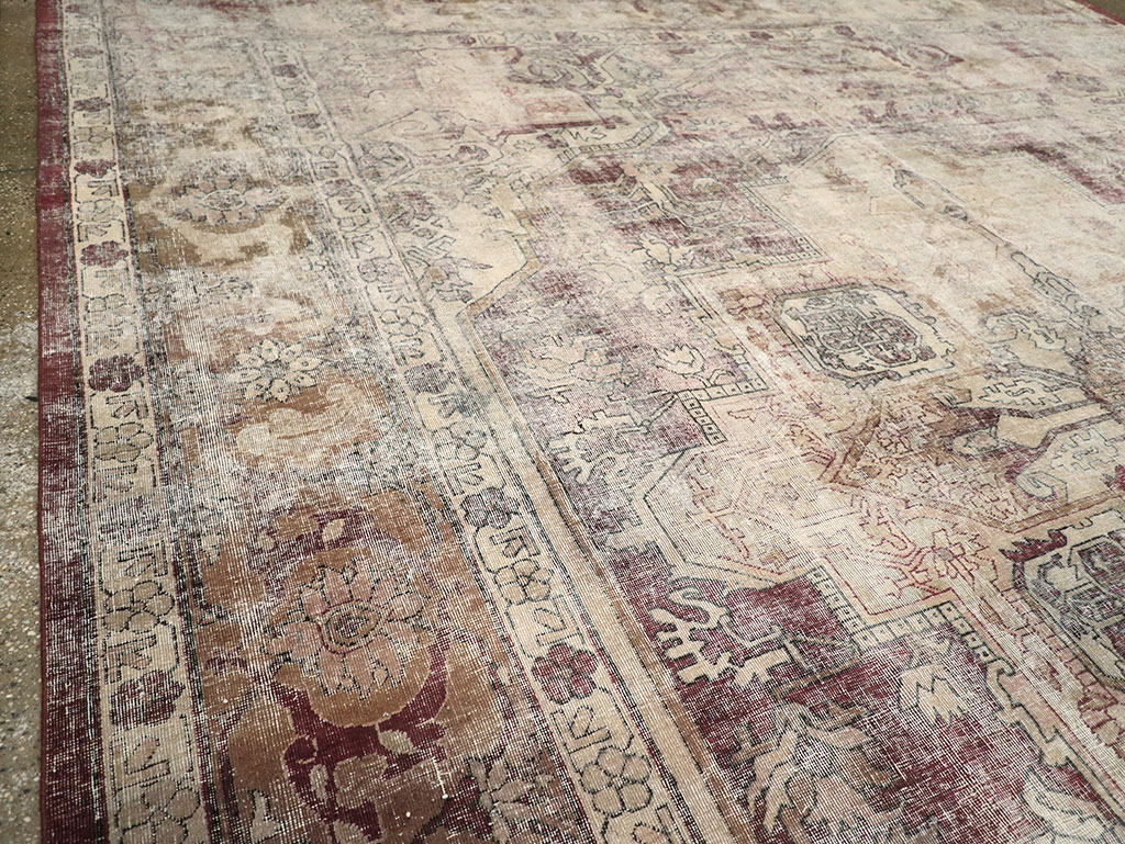 Antique Indian Agra Room Size Carpet, No.33211 - Galerie Shabab