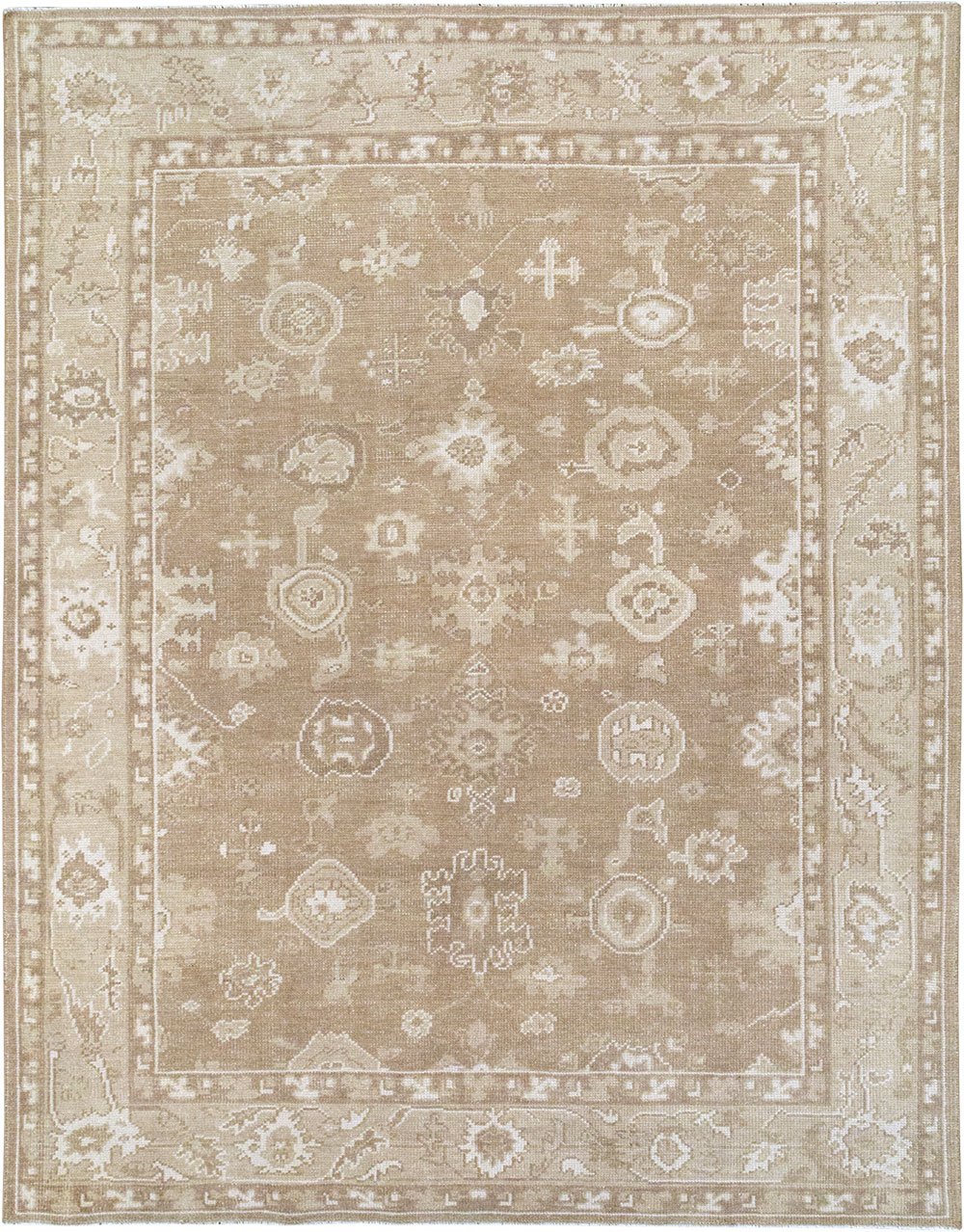 Modern Turkish Oushak Accent Carpet, No.33213 - Galerie Shabab