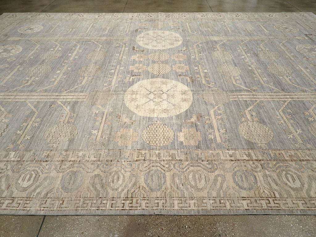 Modern East Turkestan Khotan Oversize Carpet, No.33214 - Galerie Shabab