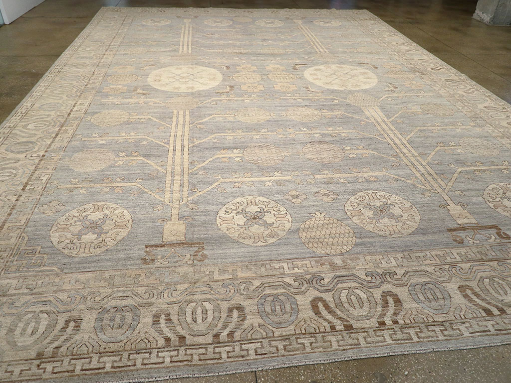 Modern East Turkestan Khotan Oversize Carpet, No.33214 - Galerie Shabab