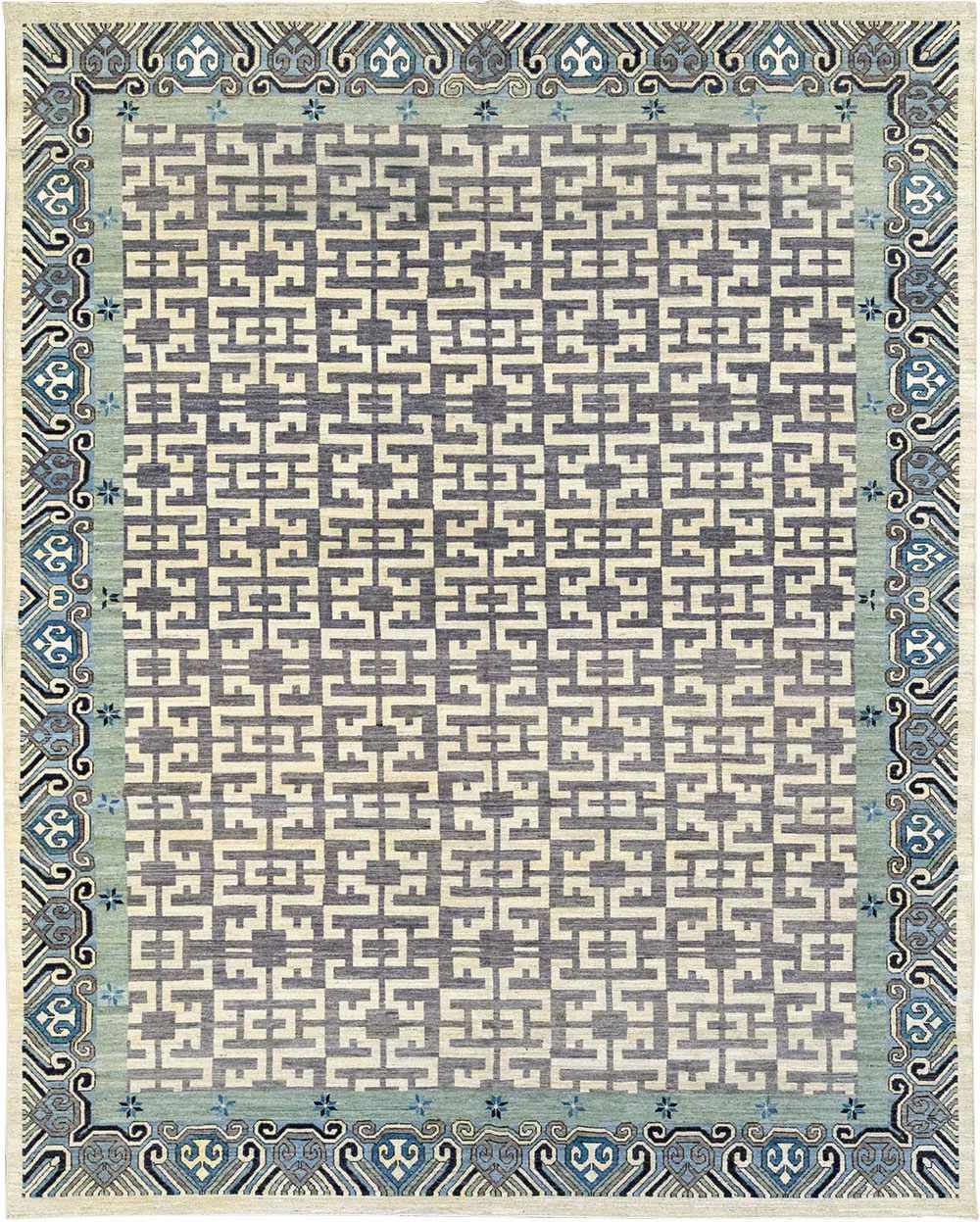 Modern East Turkestan Khotan Room Size Carpet, No.33216 - Galerie Shabab