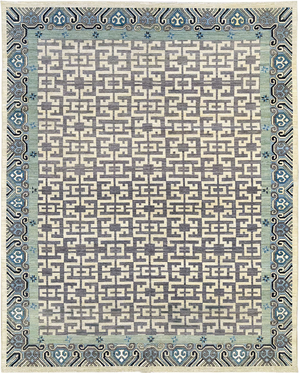 Modern East Turkestan Khotan Room Size Carpet, No.33216 - Galerie Shabab