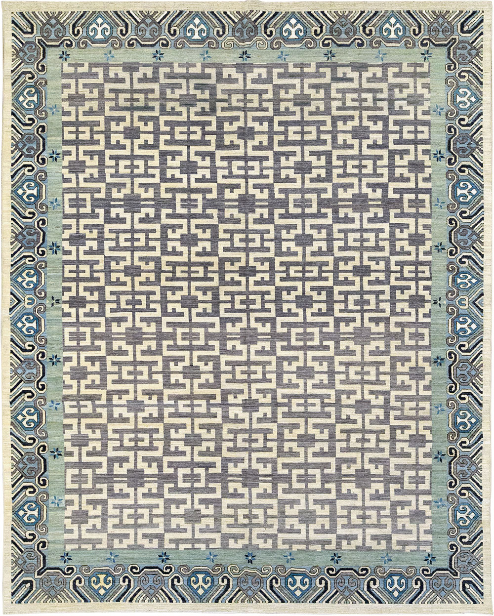 Modern East Turkestan Khotan Room Size Carpet, No.33216 - Galerie Shabab