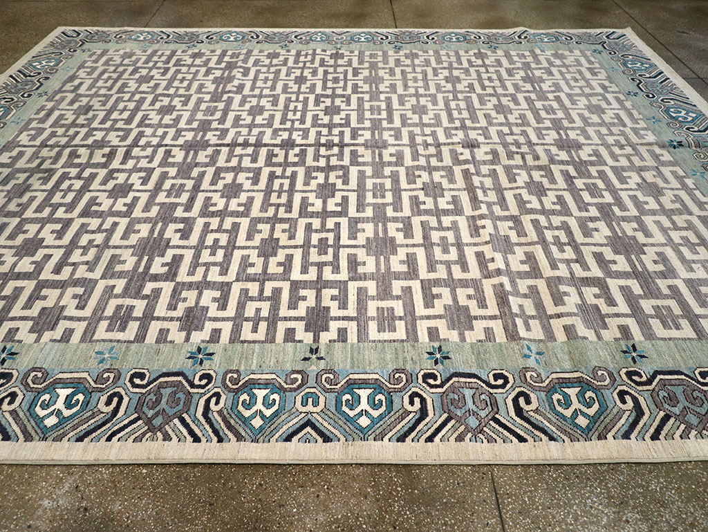 Modern East Turkestan Khotan Room Size Carpet, No.33216 - Galerie Shabab