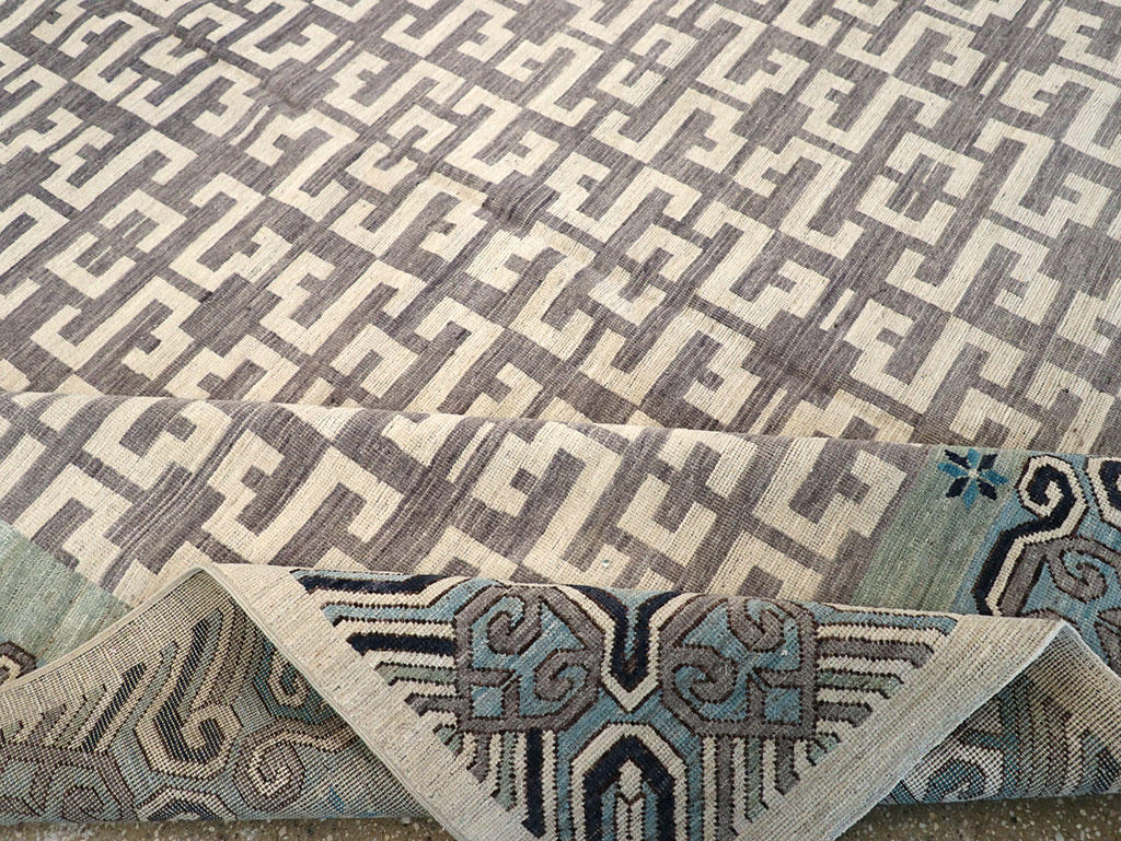 Modern East Turkestan Khotan Room Size Carpet, No.33216 - Galerie Shabab