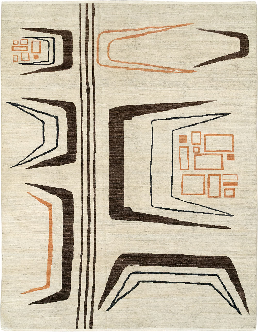 Modern East Turkestan Art Deco Room Size Carpet, No.33218 - Galerie Shabab