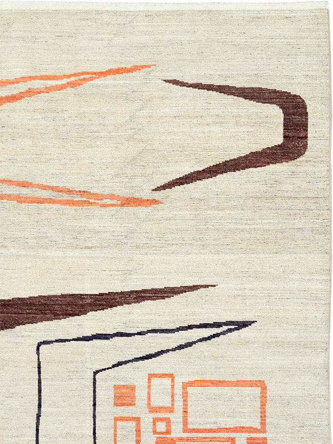 Modern Turkish Art Deco Room Size Carpet, No.33218 - Galerie Shabab