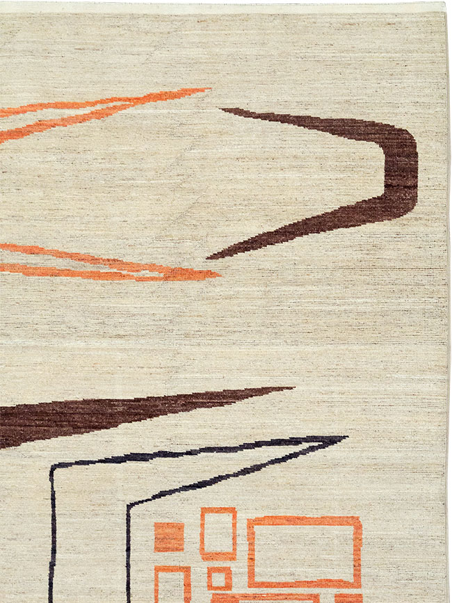 Modern East Turkestan Art Deco Room Size Carpet, No.33218 - Galerie Shabab