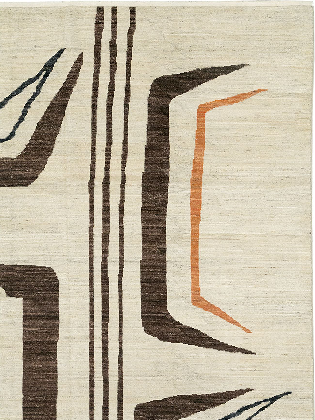 Modern East Turkestan Art Deco Room Size Carpet, No.33218 - Galerie Shabab
