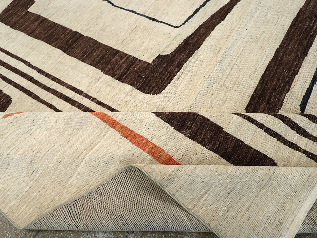 Modern East Turkestan Art Deco Room Size Carpet, No.33218 - Galerie Shabab