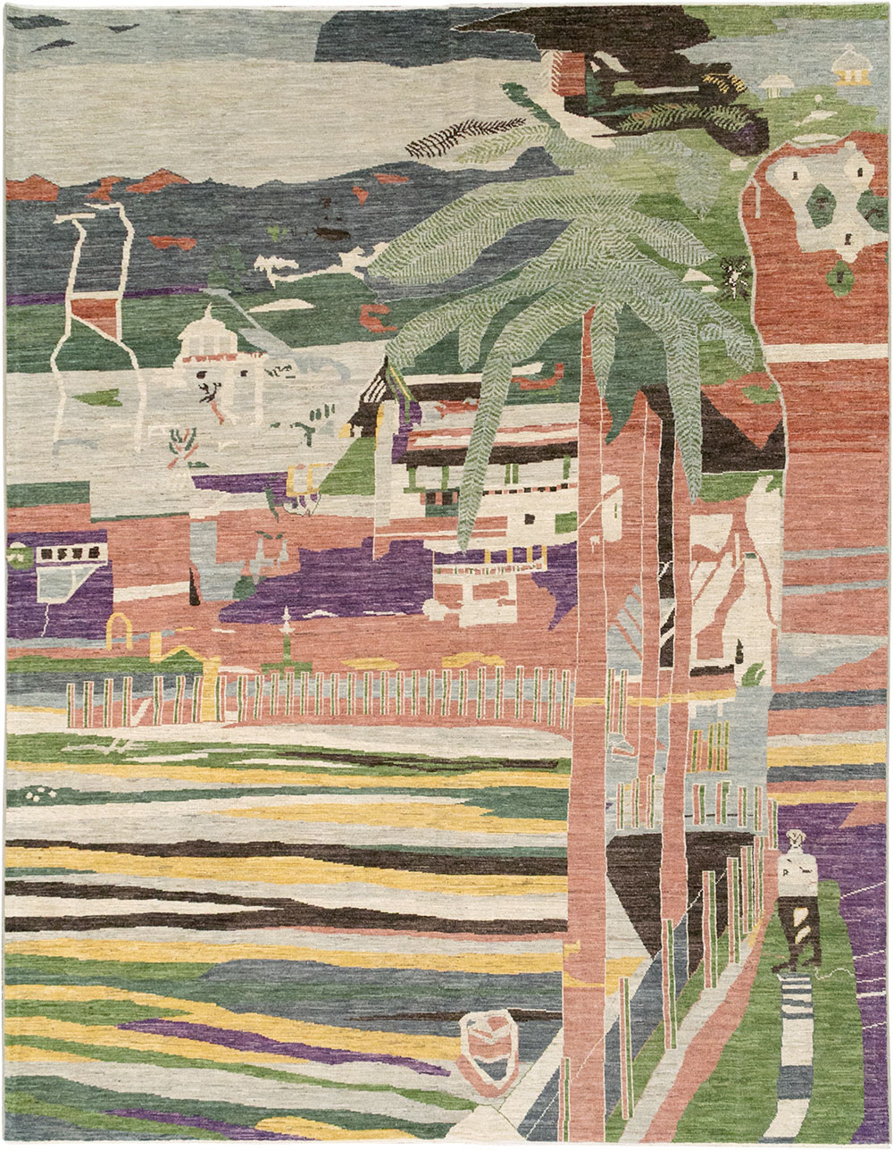 Modern East Turkestan Khotan Room Size Carpet, No.33219 - Galerie Shabab