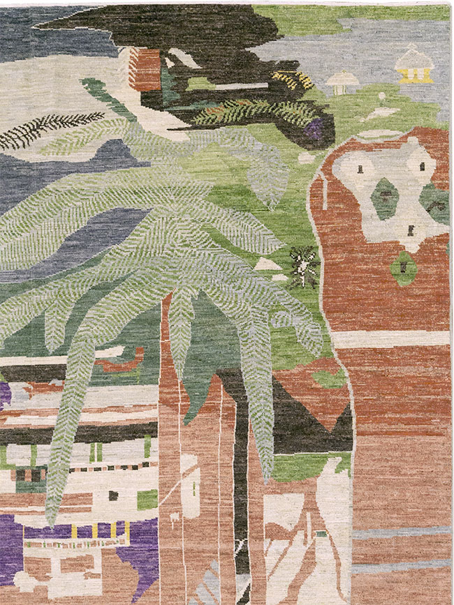 Modern East Turkestan Khotan Room Size Carpet, No.33219 - Galerie Shabab