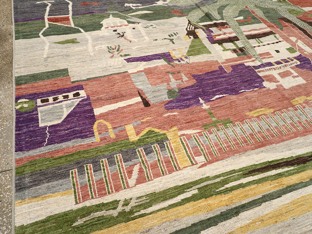 Modern East Turkestan Khotan Room Size Carpet, No.33219 - Galerie Shabab