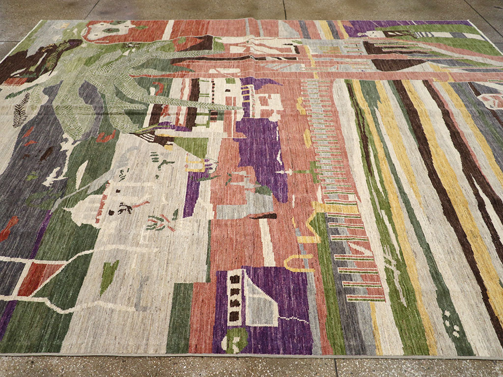 Modern East Turkestan Khotan Room Size Carpet, No.33219 - Galerie Shabab