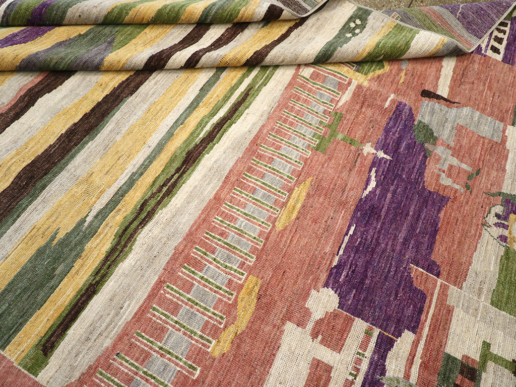 Modern East Turkestan Khotan Room Size Carpet, No.33219 - Galerie Shabab