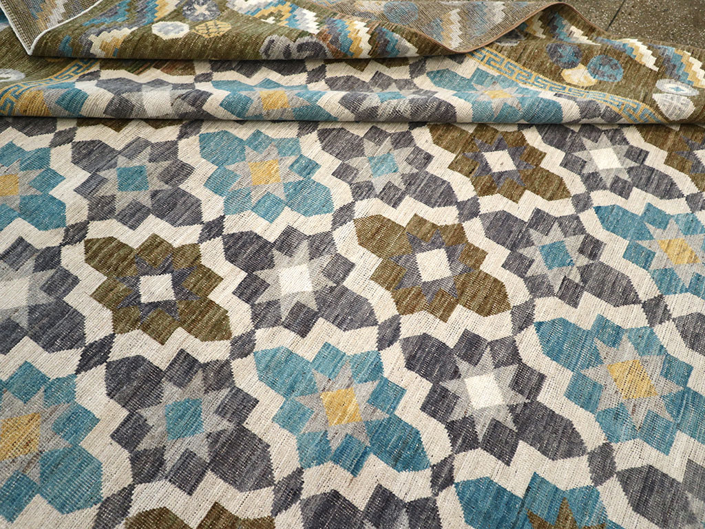 Modern East Turkestan Khotan Large Square Room Size Carpet, No.33221 - Galerie Shabab
