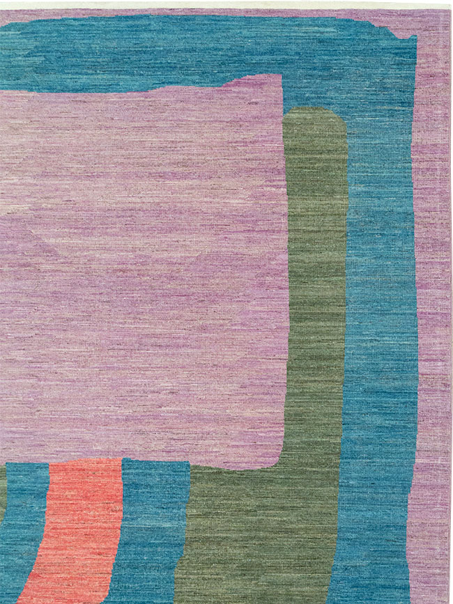 Modern East Turkestan Khotan Art Deco Large Carpet, No.33222 - Galerie Shabab