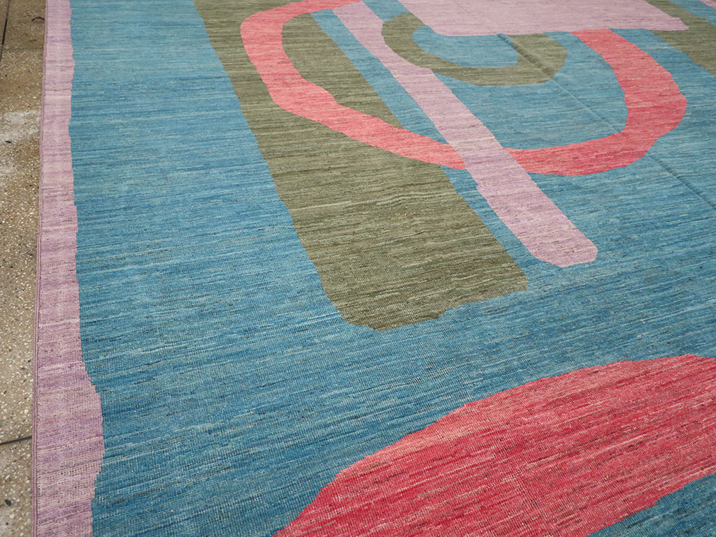 Modern East Turkestan Khotan Art Deco Large Carpet, No.33222 - Galerie Shabab
