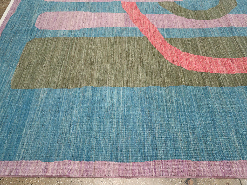 Modern East Turkestan Khotan Art Deco Large Carpet, No.33222 - Galerie Shabab