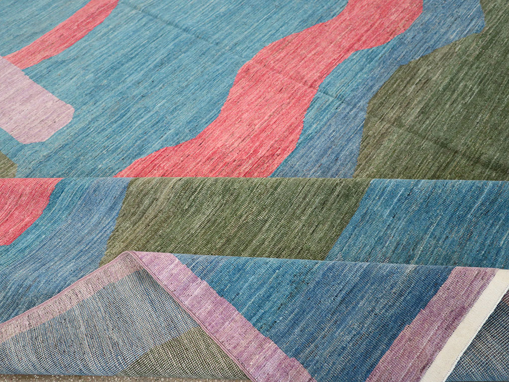 Modern East Turkestan Khotan Art Deco Large Carpet, No.33222 - Galerie Shabab