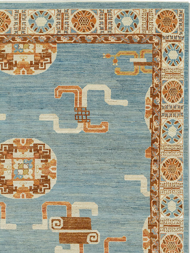 Modern East Turkestan Khotan Large Room Size Carpet, No.33225 - Galerie Shabab