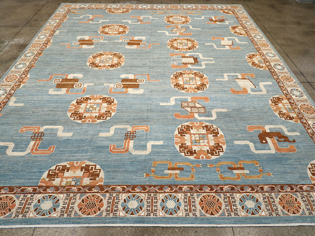 Modern East Turkestan Khotan Large Room Size Carpet, No.33225 - Galerie Shabab