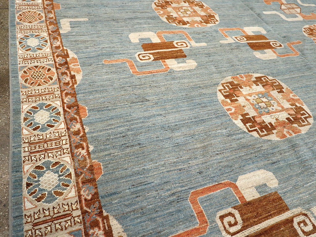 Modern East Turkestan Khotan Large Room Size Carpet, No.33225 - Galerie Shabab