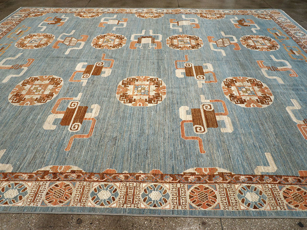 Modern East Turkestan Khotan Large Room Size Carpet, No.33225 - Galerie Shabab