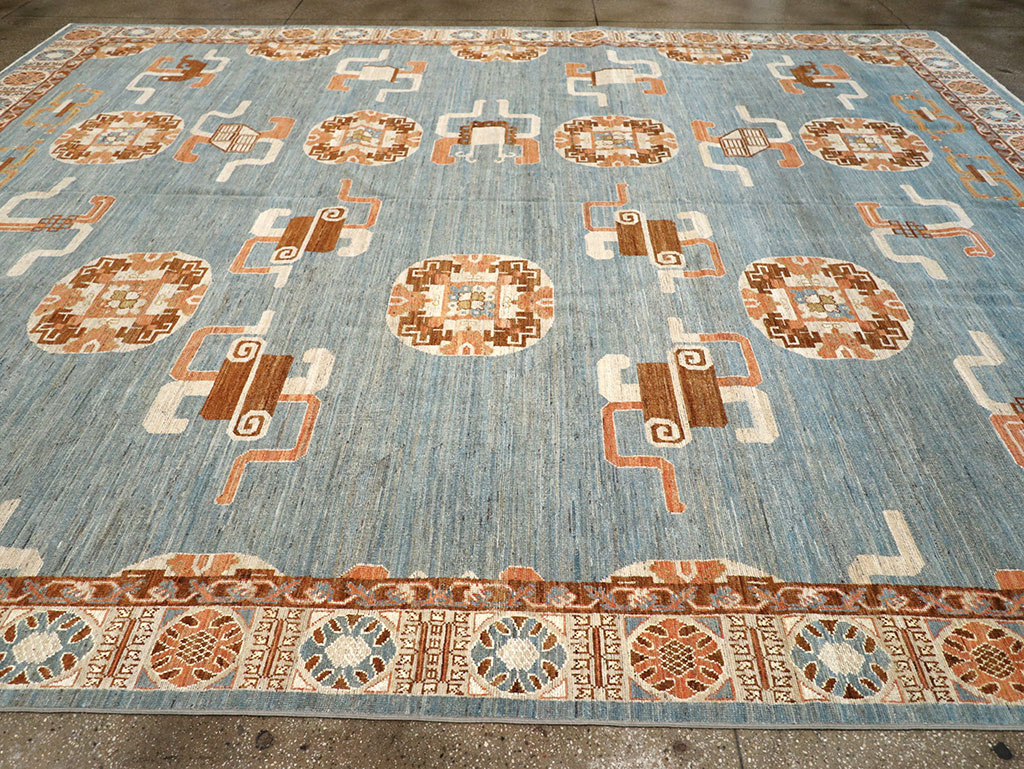 Modern East Turkestan Khotan Large Room Size Carpet, No.33225 - Galerie Shabab