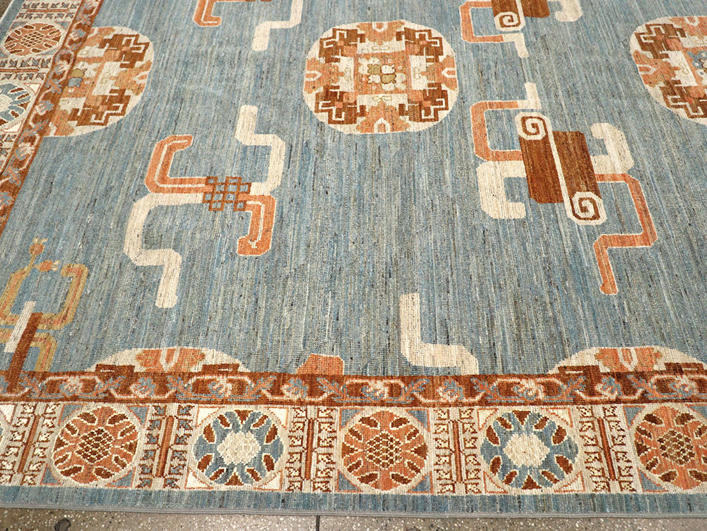 Modern East Turkestan Khotan Large Room Size Carpet, No.33225 - Galerie Shabab