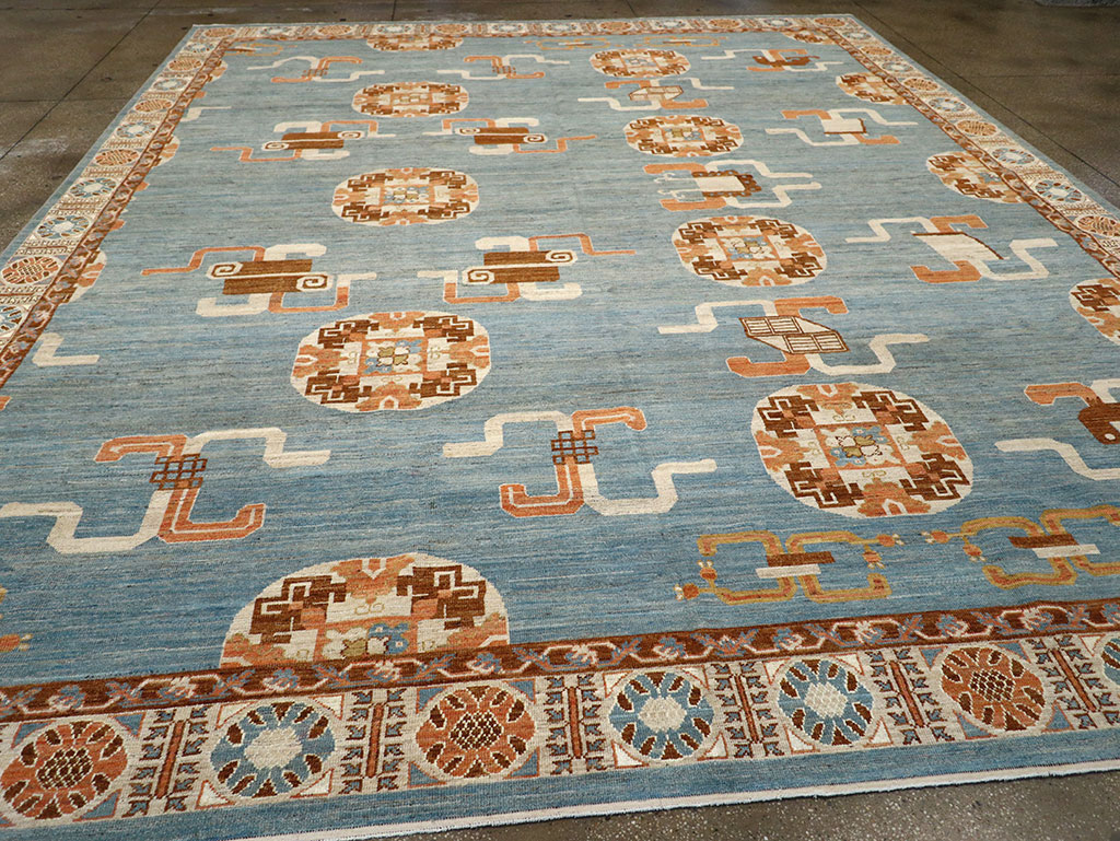 Modern East Turkestan Khotan Large Room Size Carpet, No.33225 - Galerie Shabab