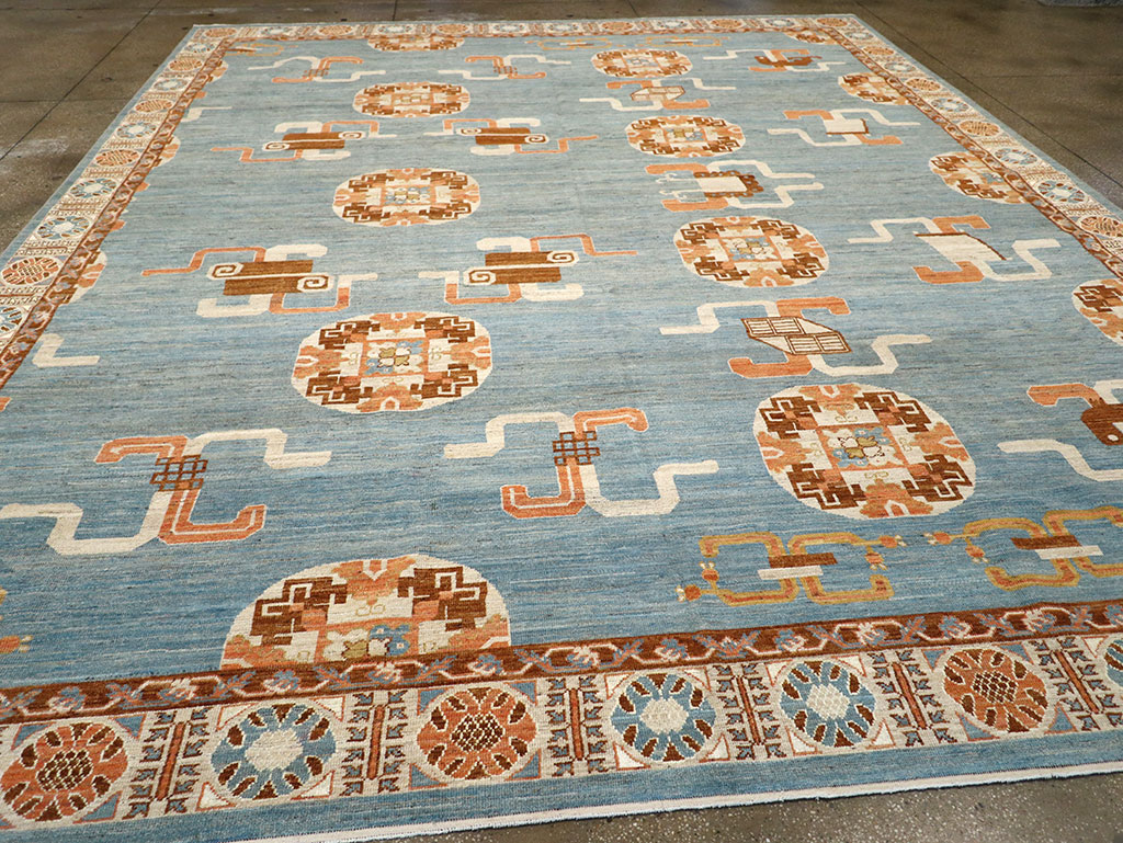 Modern East Turkestan Khotan Large Room Size Carpet, No.33225 - Galerie Shabab