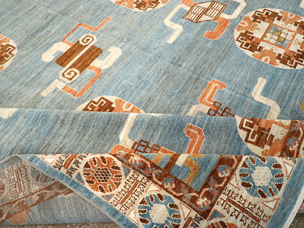 Modern East Turkestan Khotan Large Room Size Carpet, No.33225 - Galerie Shabab
