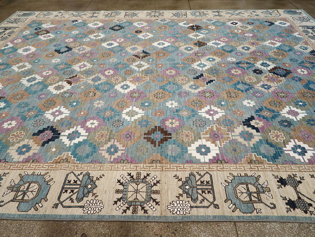 Modern East Turkestan Khotan Room Size Carpet, No.33226 - Galerie Shabab