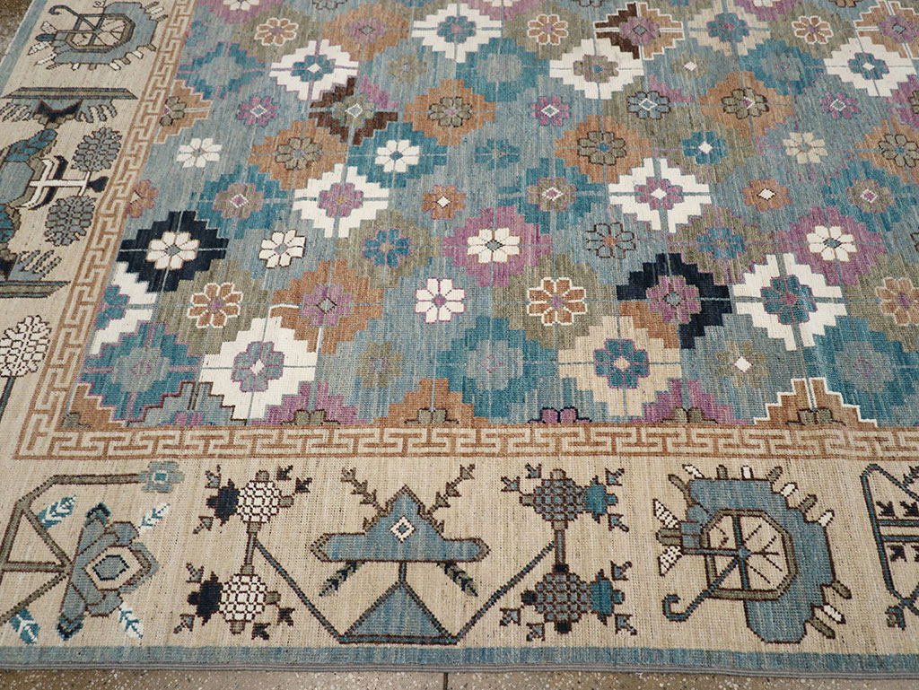 Modern East Turkestan Khotan Room Size Carpet, No.33226 - Galerie Shabab