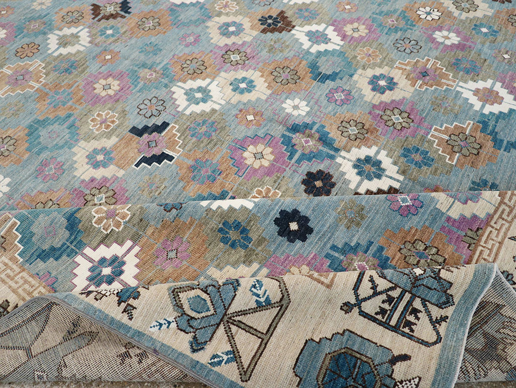 Modern East Turkestan Khotan Room Size Carpet, No.33226 - Galerie Shabab