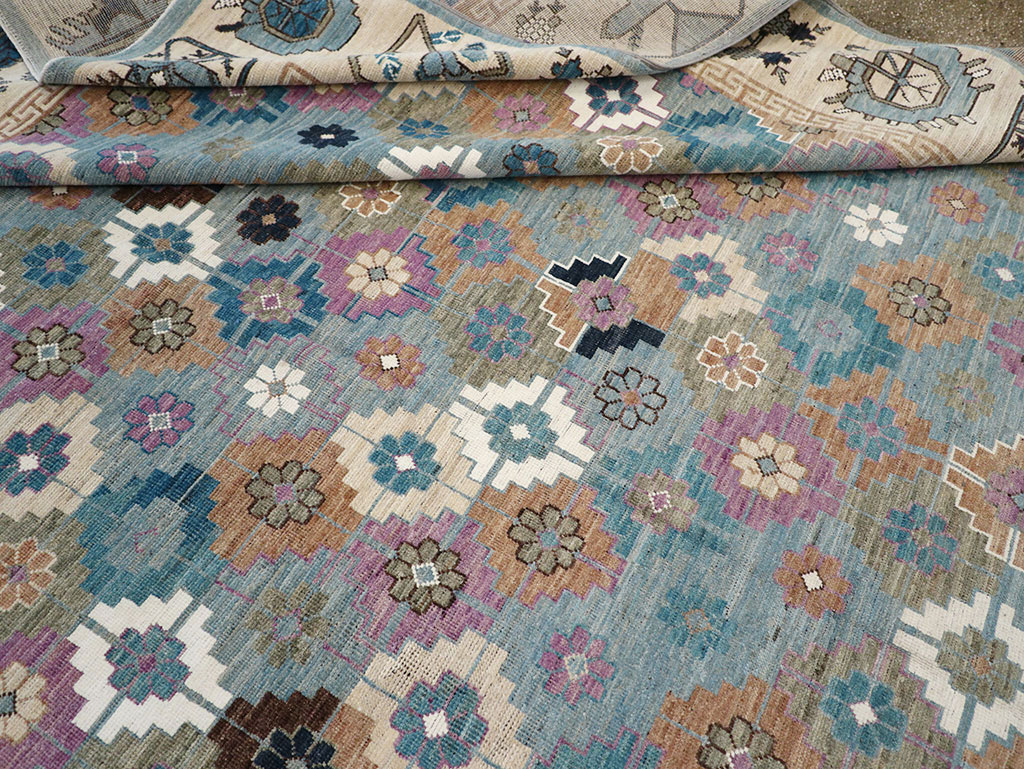 Modern East Turkestan Khotan Room Size Carpet, No.33226 - Galerie Shabab