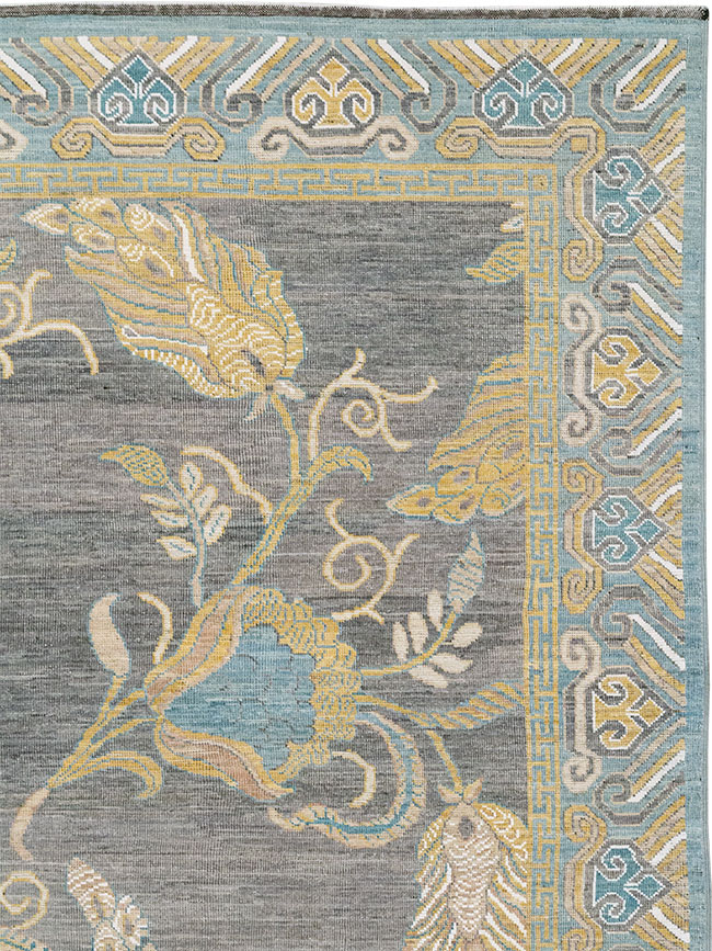 Modern East Turkestan Khotan Room Size Carpet, No.33227 - Galerie Shabab