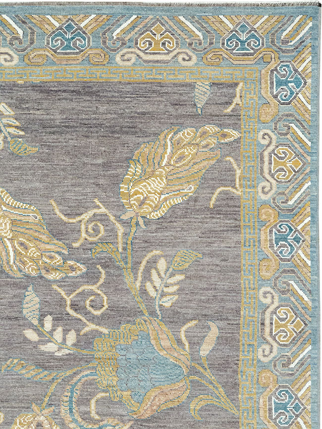 Modern East Turkestan Khotan Room Size Carpet, No.33227 - Galerie Shabab