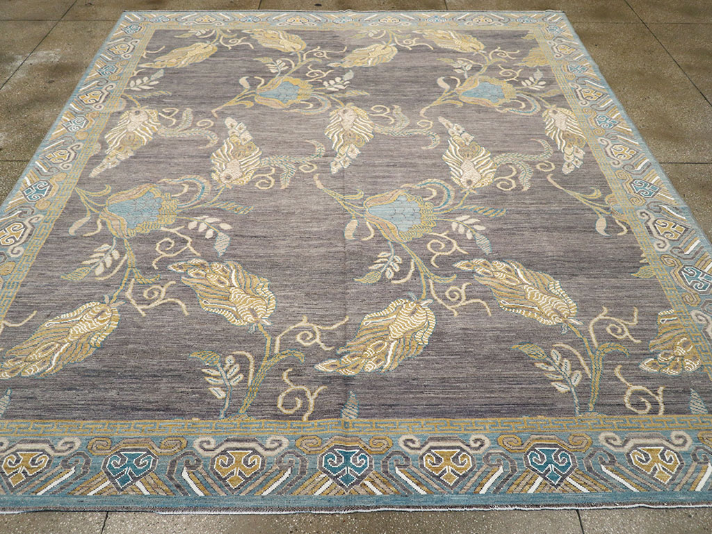 Modern East Turkestan Khotan Room Size Carpet, No.33227 - Galerie Shabab